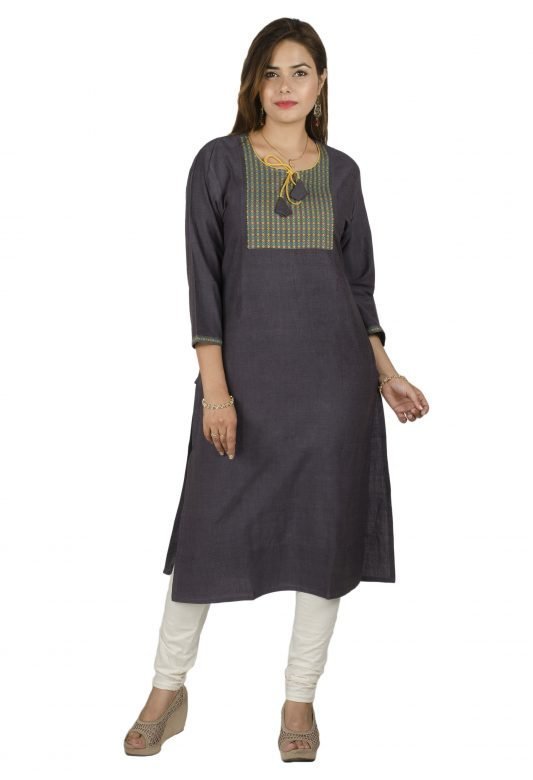 Light clear Navy blue Kurti Extra long (Medium)