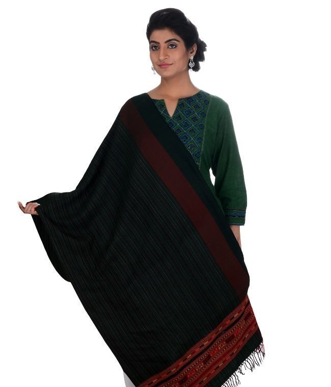 Handwoven Sheep Wool Chasm Dori Multicolour Shawl For Women