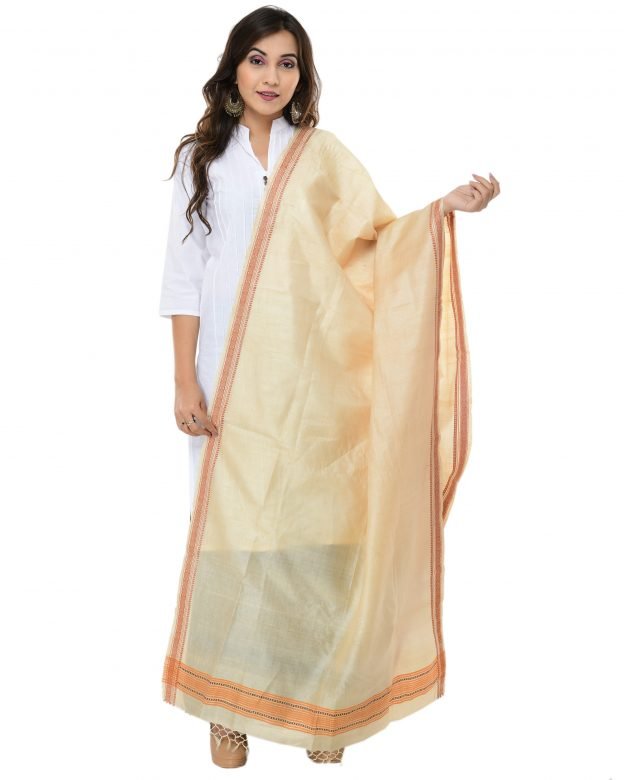 Vidharba Coffee & Brown Tassar Dupatta