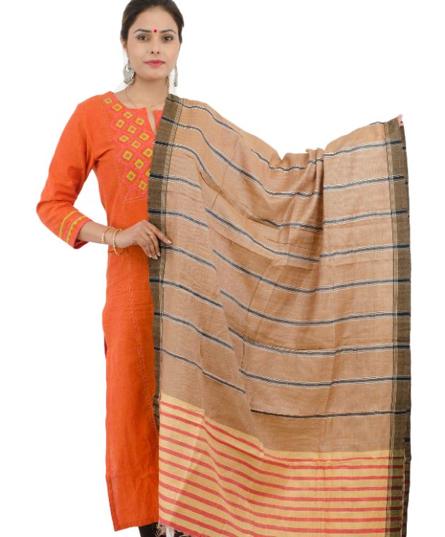Dupatta Tassar Multi-color