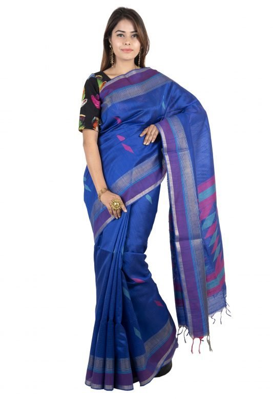 Womens Cotton Silk Saree with Blouse Piece