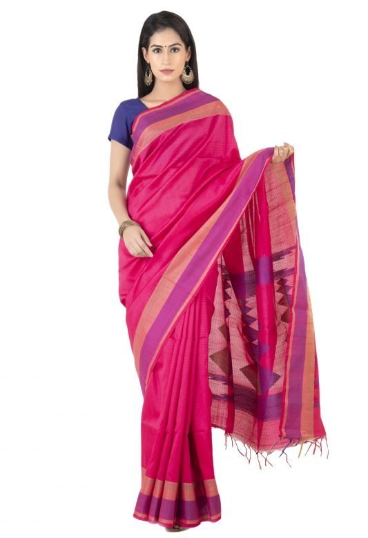 Women's Cotton Silk Saree with Blouse Piece