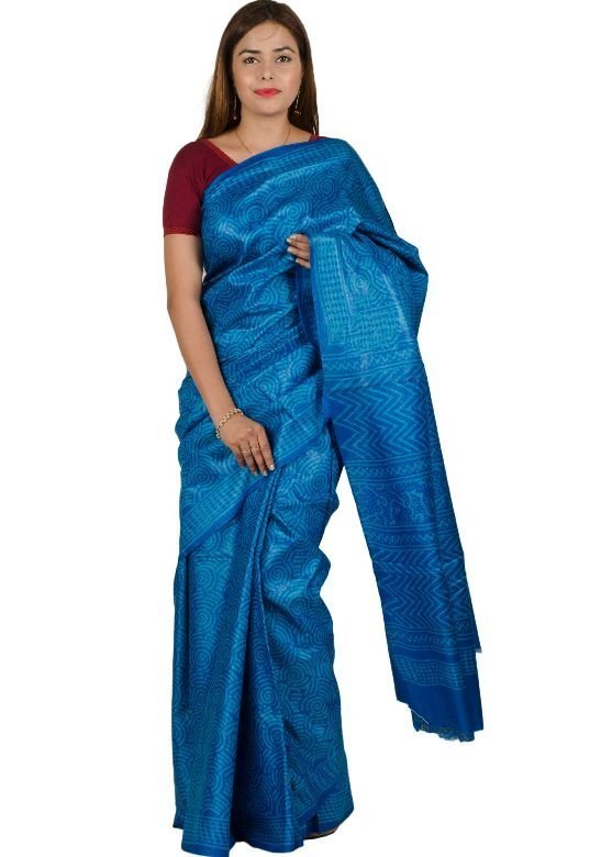 Tassar Plain Saree-Maharashtra