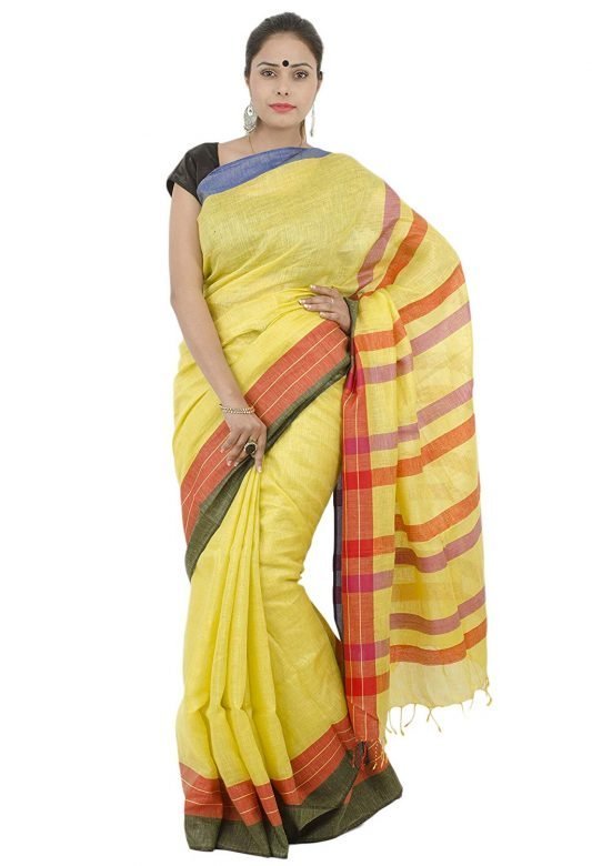 Women's SAREE TASSAR COTTON KATAN