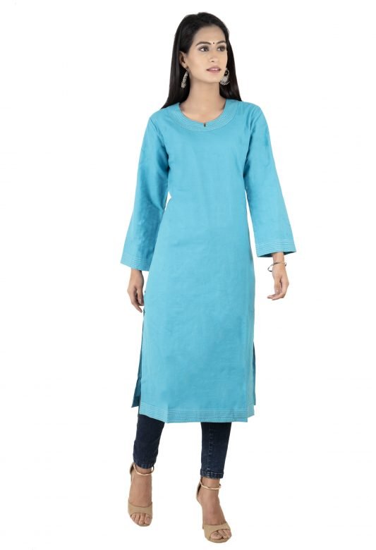 Women's Plain Cotton Kurta