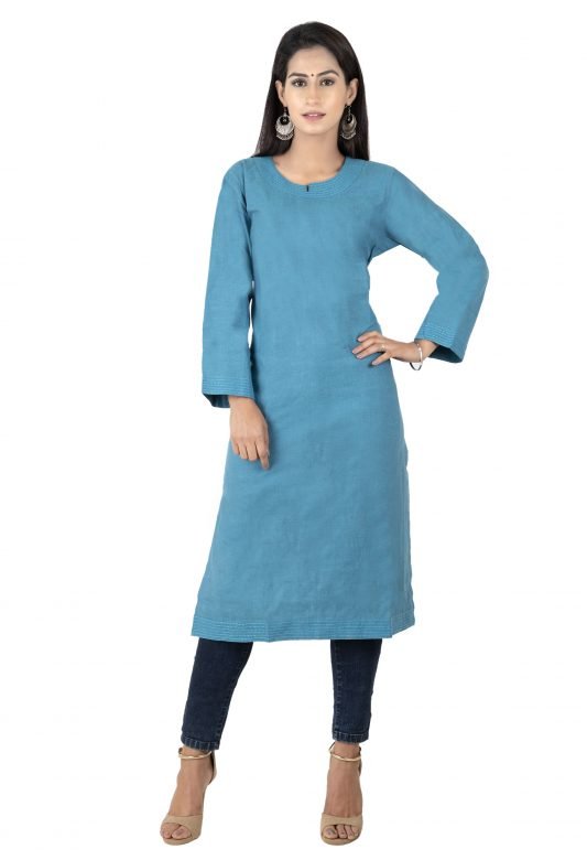 Women's Plain Cotton Kurta