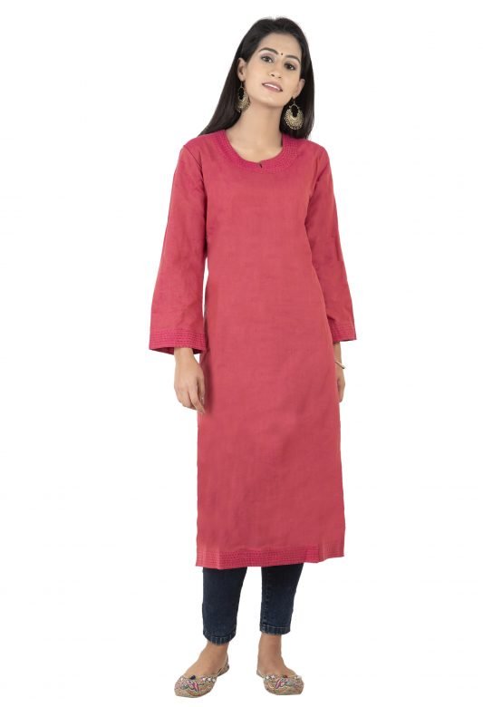 Women's Plain Cotton Kurta