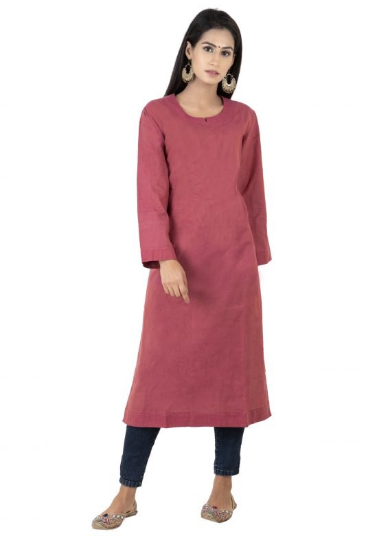 Women's Plain Cotton Kurta