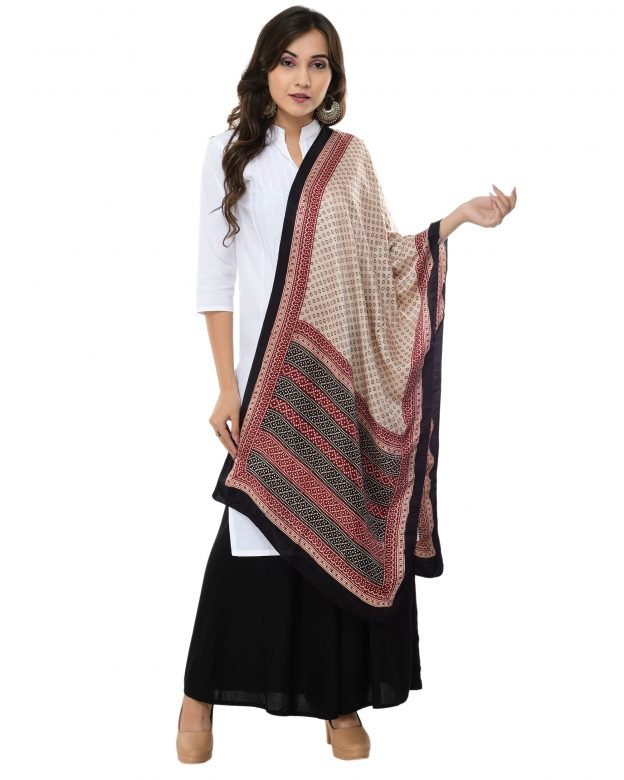 Handmade Multicolor Tussar Silk Stole