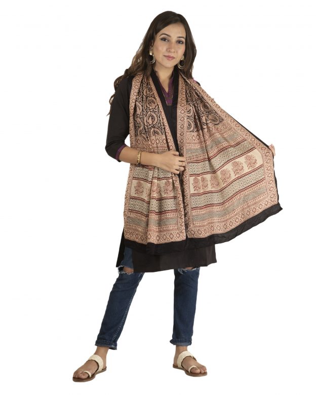 Gazi Silk Multicolor Stole