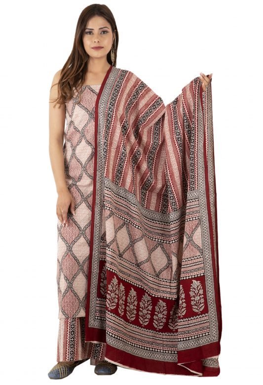 Cotton Bagh Print Suit