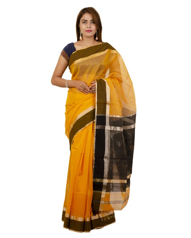 Pure Cotton Zari Multicolor Tribal Traditional Party Wear Saree