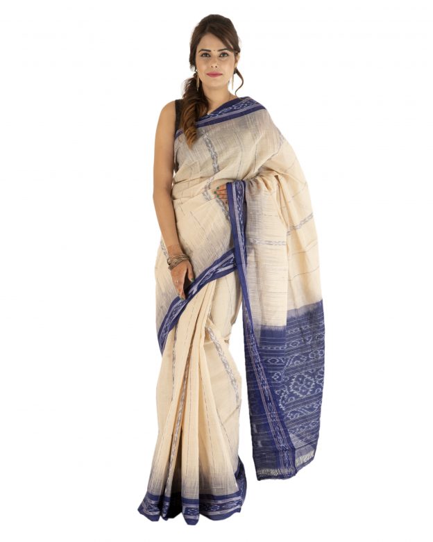 Handmade Traditional Cotton M Bandha Multicolor Saree