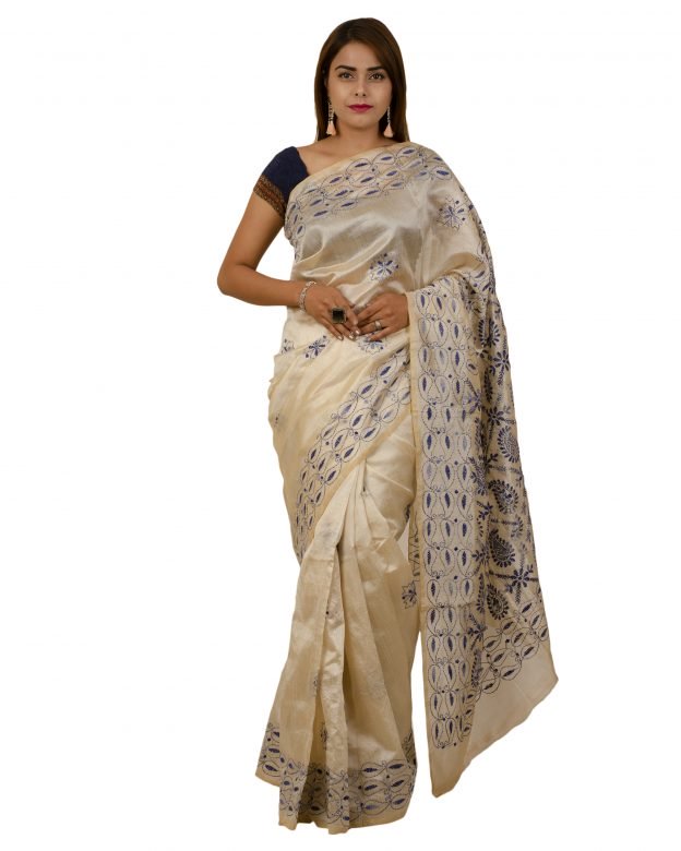 Art Silk Zari Multicolor Tribal Traditional Party Wear Saree