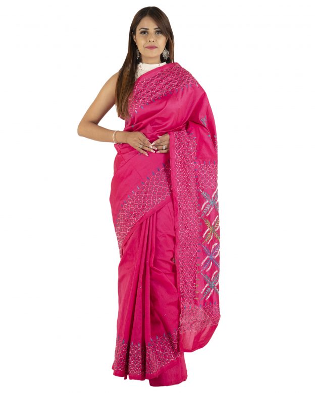 Pink Silk Saree