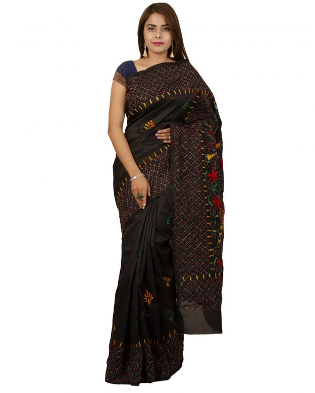 Art Silk Zari Multicolor Tribal Traditional Party Wear Saree