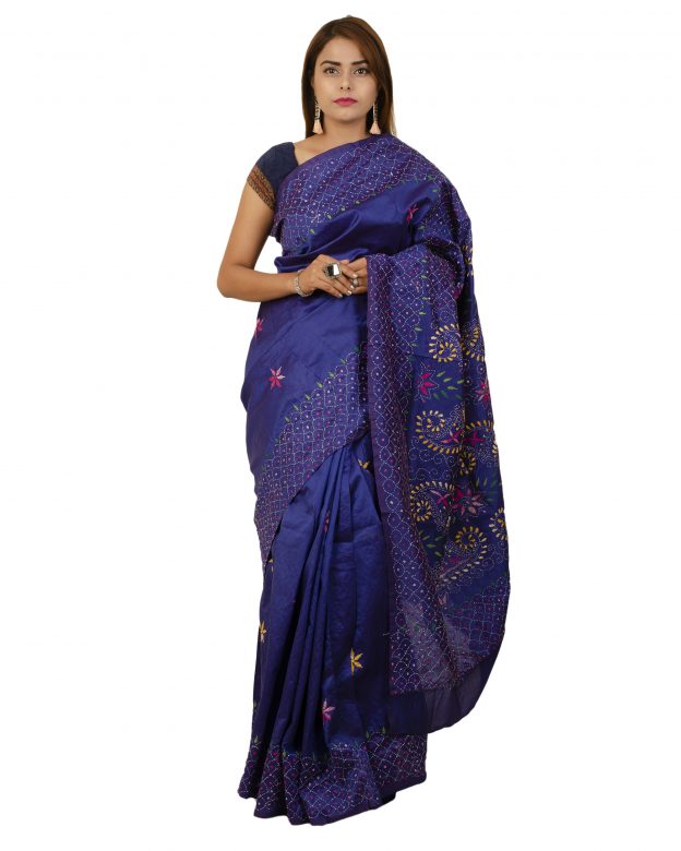 Art Silk Zari Multicolor Tribal Traditional Party Wear Saree