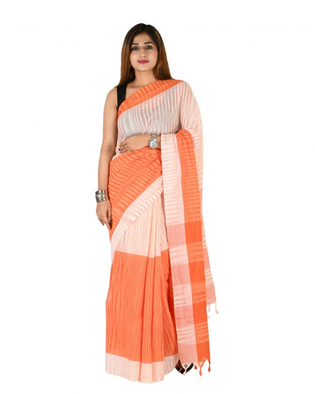 Pure Cotton Zari Multicolor Tribal Traditional Party Wear Saree