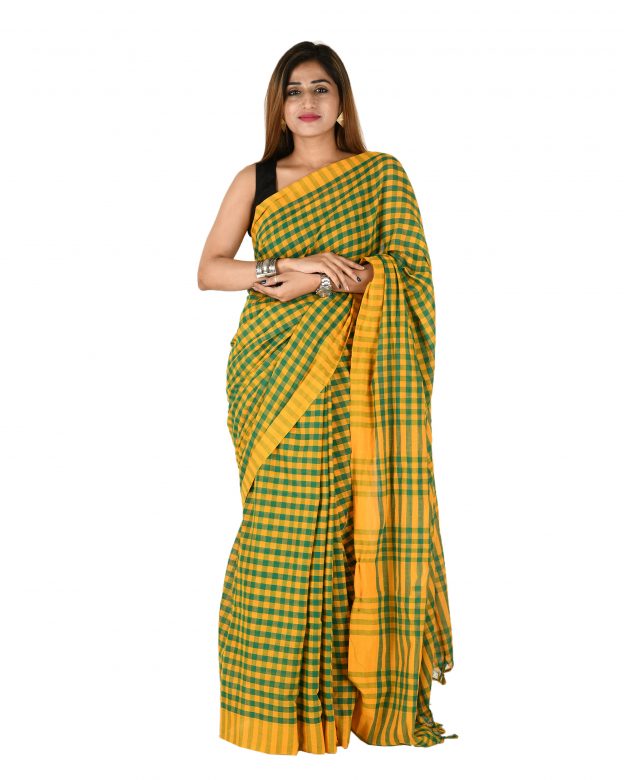 Pure Cotton Zari Multicolor Tribal Traditional Party Wear Saree
