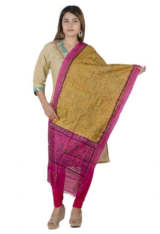 Tassar Silk Tie Dye Stole for Women