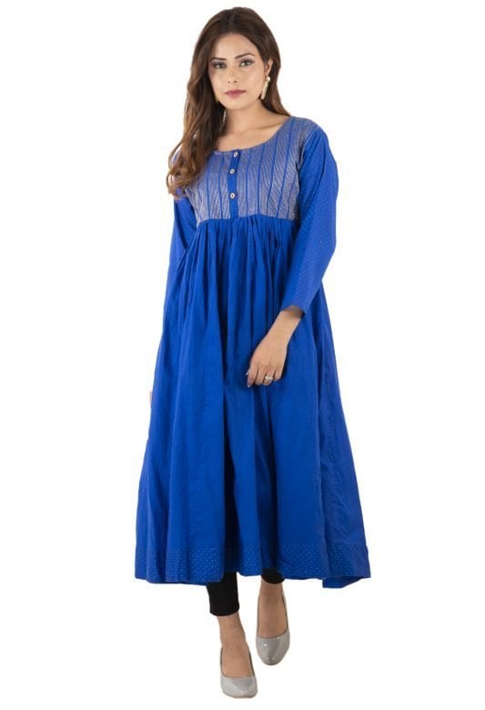 Cotton Anarkali Gherdar Ladies Kurta