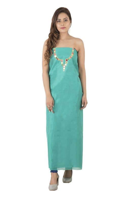Womens Chanderi Suit Dress Material