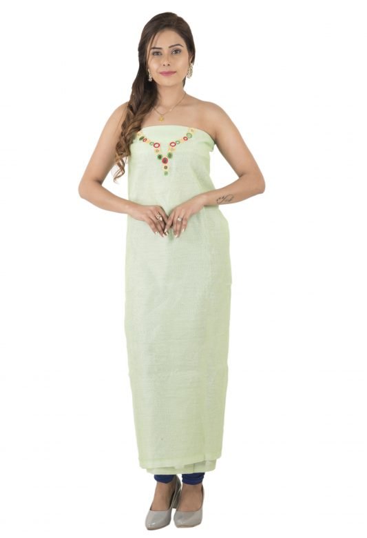 Womens Chanderi Suit Dress Material