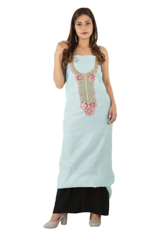 Cotton Silk Chanderi Suit Pieces