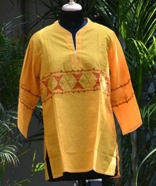 Kurta Short Hem Emb Yoke For Women