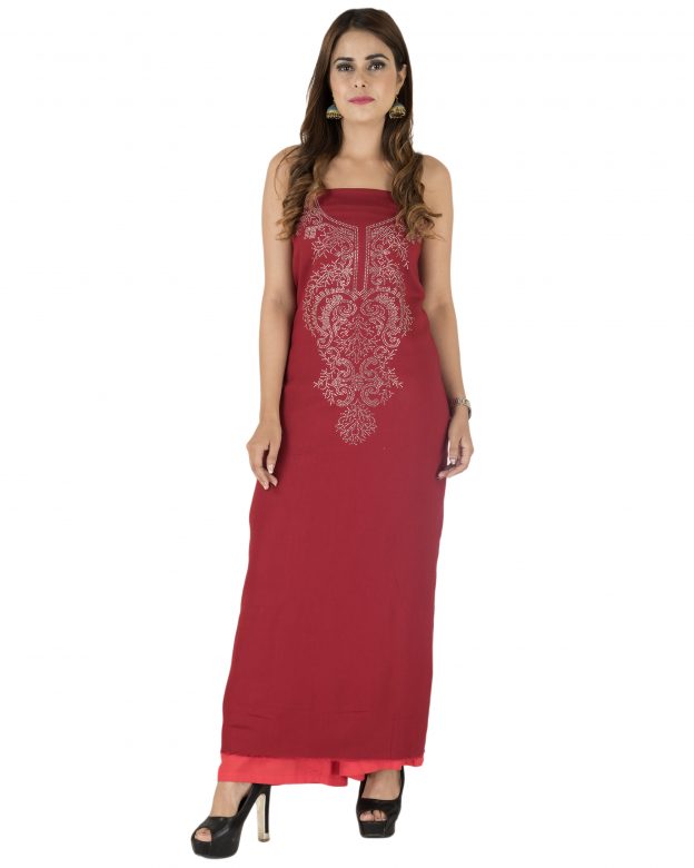 Casual Multicolor Cotton Hand Embroidery Suit Dress Material