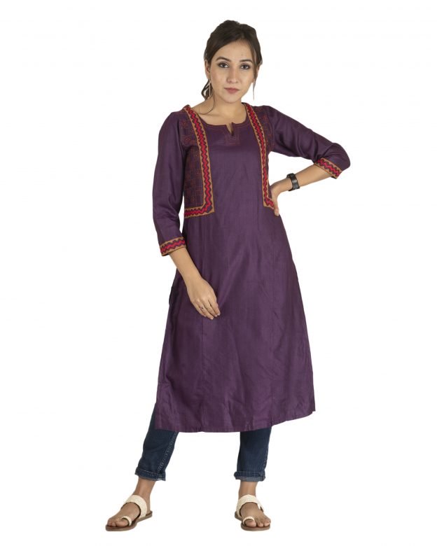 Silk Multicolor Quilted Mock Calf Length Kurta Jacket