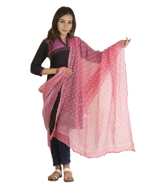 Handmade Cotton Multicolor Kota Doria Dupatta