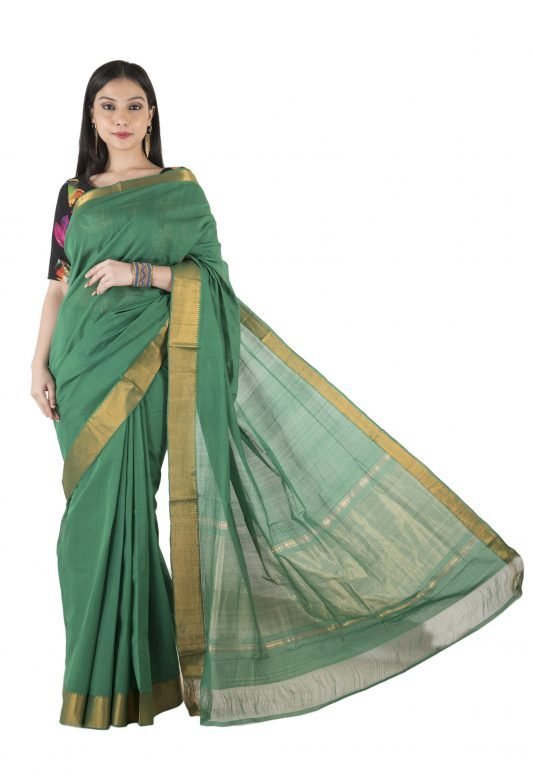 Women's Cotton Silk Saree with Blouse Piece