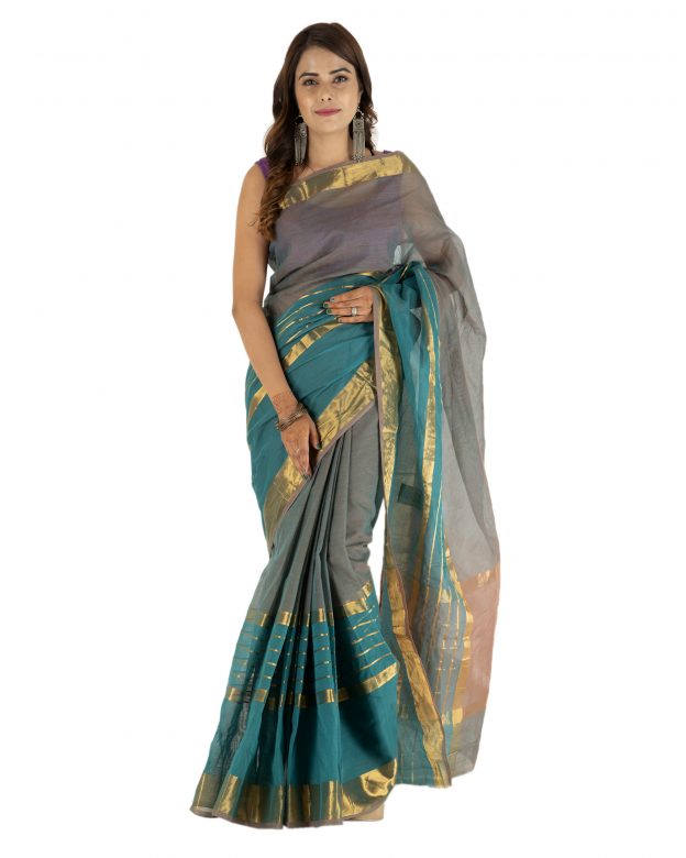 Handmade Traditional Multicolor Cotton Pochampally Ikkat Saree