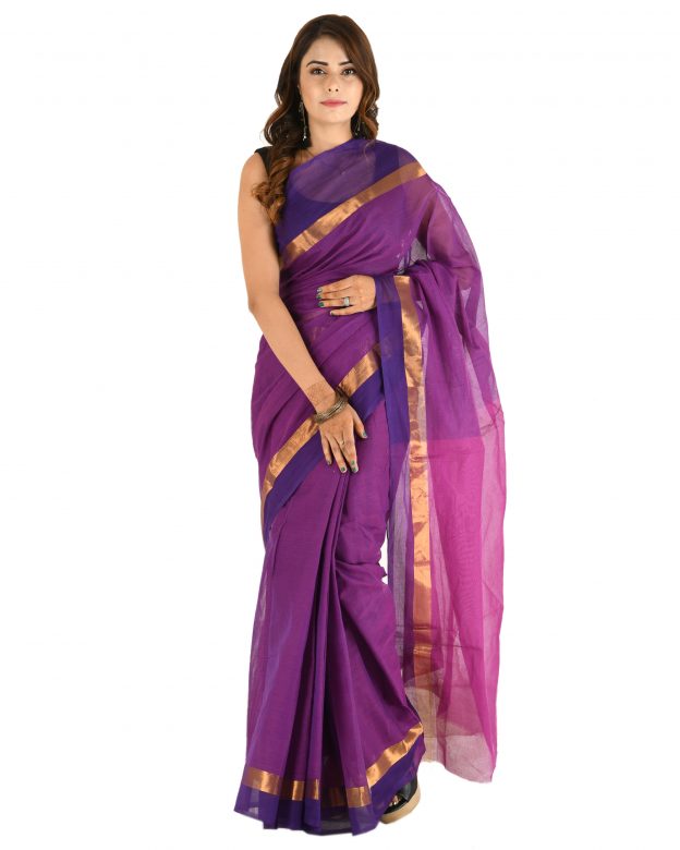 Tribes India Handmade Traditional Multicolor Cotton Pochampally Ikkat Saree