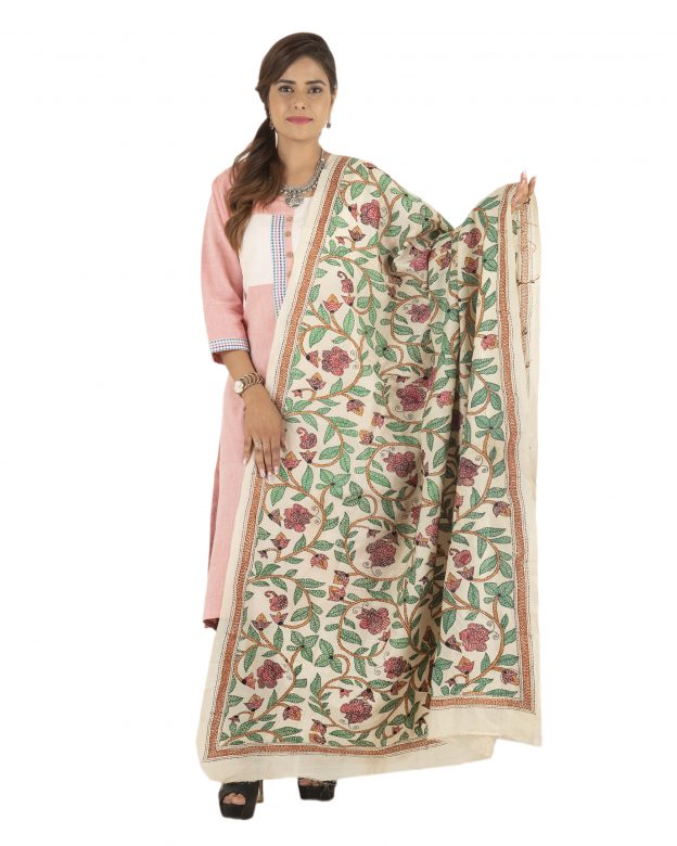 Brown Dupian Ghicha Silk Dupatta