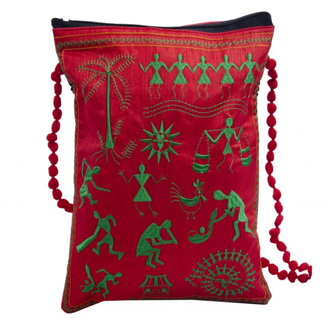 Handcrafted Cotton Multicolor Large Purse