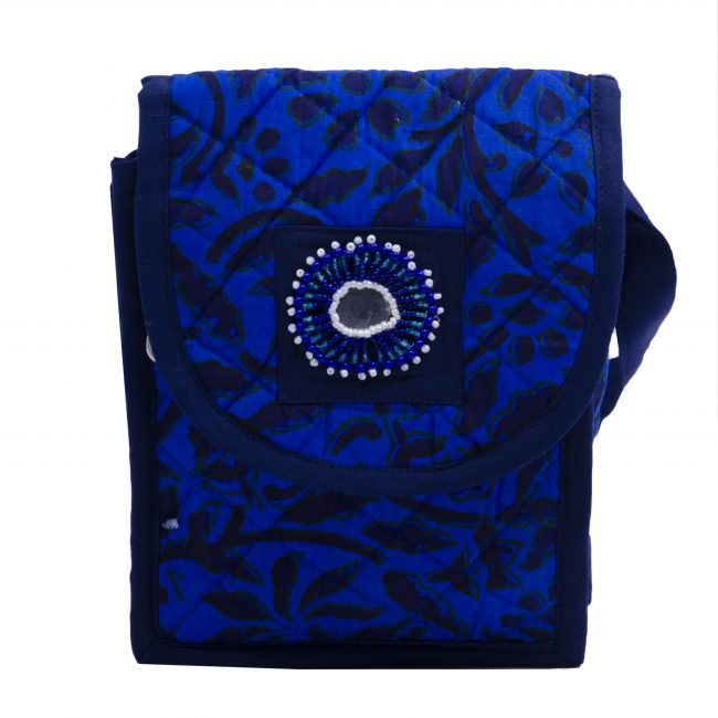 Handcrafted Cotton Blue Purse Box Batuwa