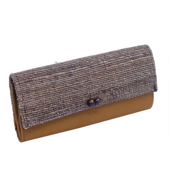 Handcrafted Cotton Yellow Small Size Purse