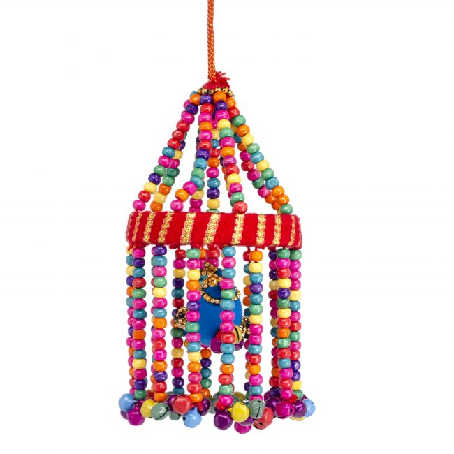 Multicolor Beads, Cotton & Thread Zoomar with Parrot (Blue)