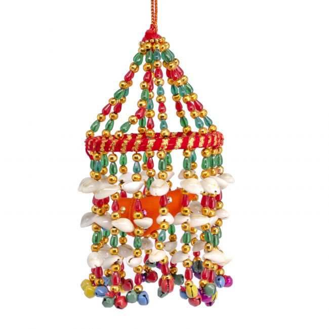 Multicolor Kodi Ghungru Jhumar with Parrot