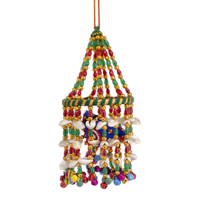 Multicolor Kodi Ghungru Jhumar with Parrot