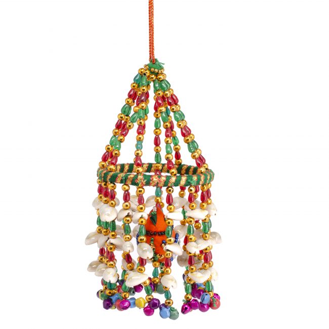 Multicolor Kodi Ghungru Jhumar with Parrot