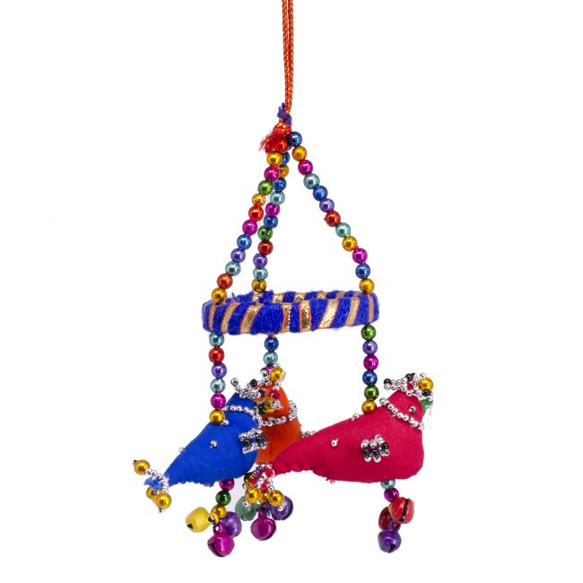 Multicolor Cotton, Foam, Beads, Metal & Thread Hanging