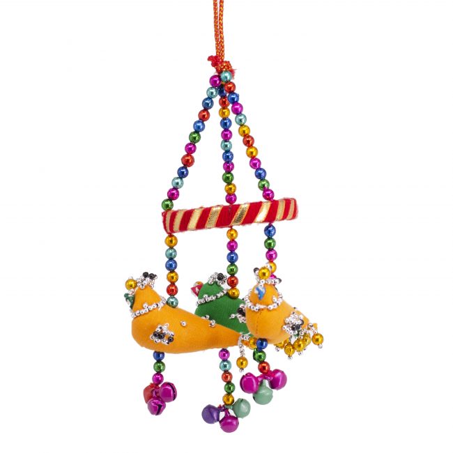 Multicolor Cotton, Foam, Beads, Metal & Thread Hanging