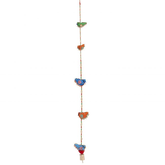 Multicolor Cotton, Foam, Beads, Metal, Mirror & Thread Parrot 5 Line