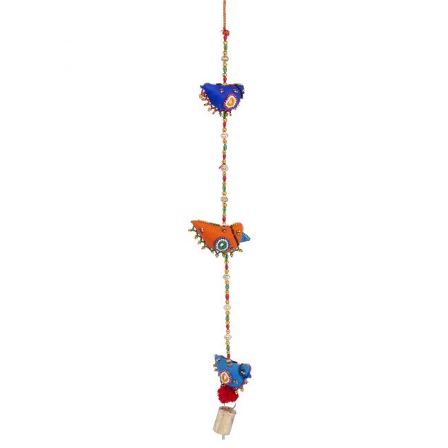 Multicolor Cotton, Foam, Beads, Metal, Mirror & Thread Parrot 5 Line