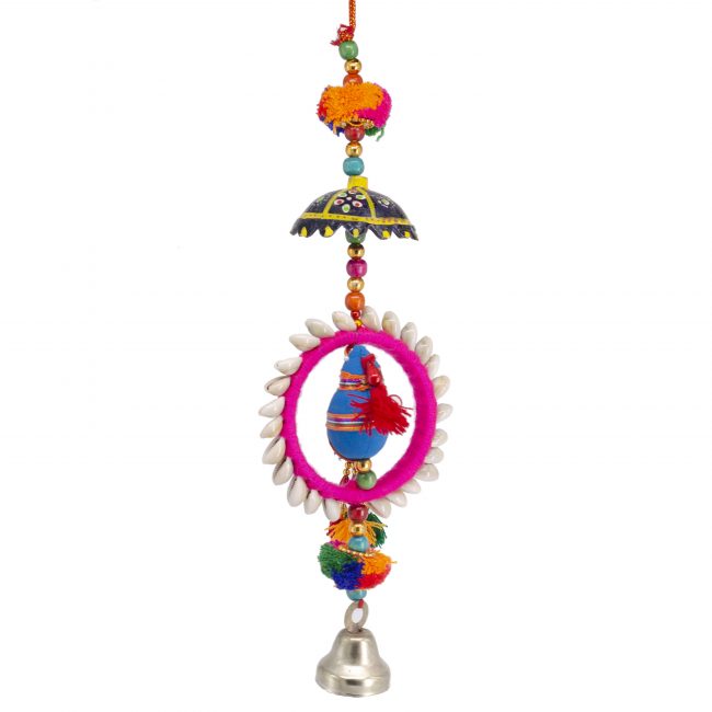 Multicolor Foam, Cotton, Metal, Beads, Conch, Wool & Thread Hanging