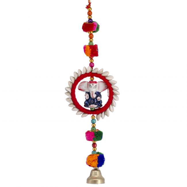 Tera Cotta, Metal, Beads, Conch & Wool Thread Kodi Phumka