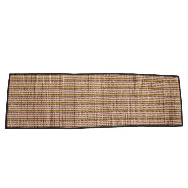 Handcrafted Multicolour Madhur Grass Stripe Folding Table Mat Set (6+1)